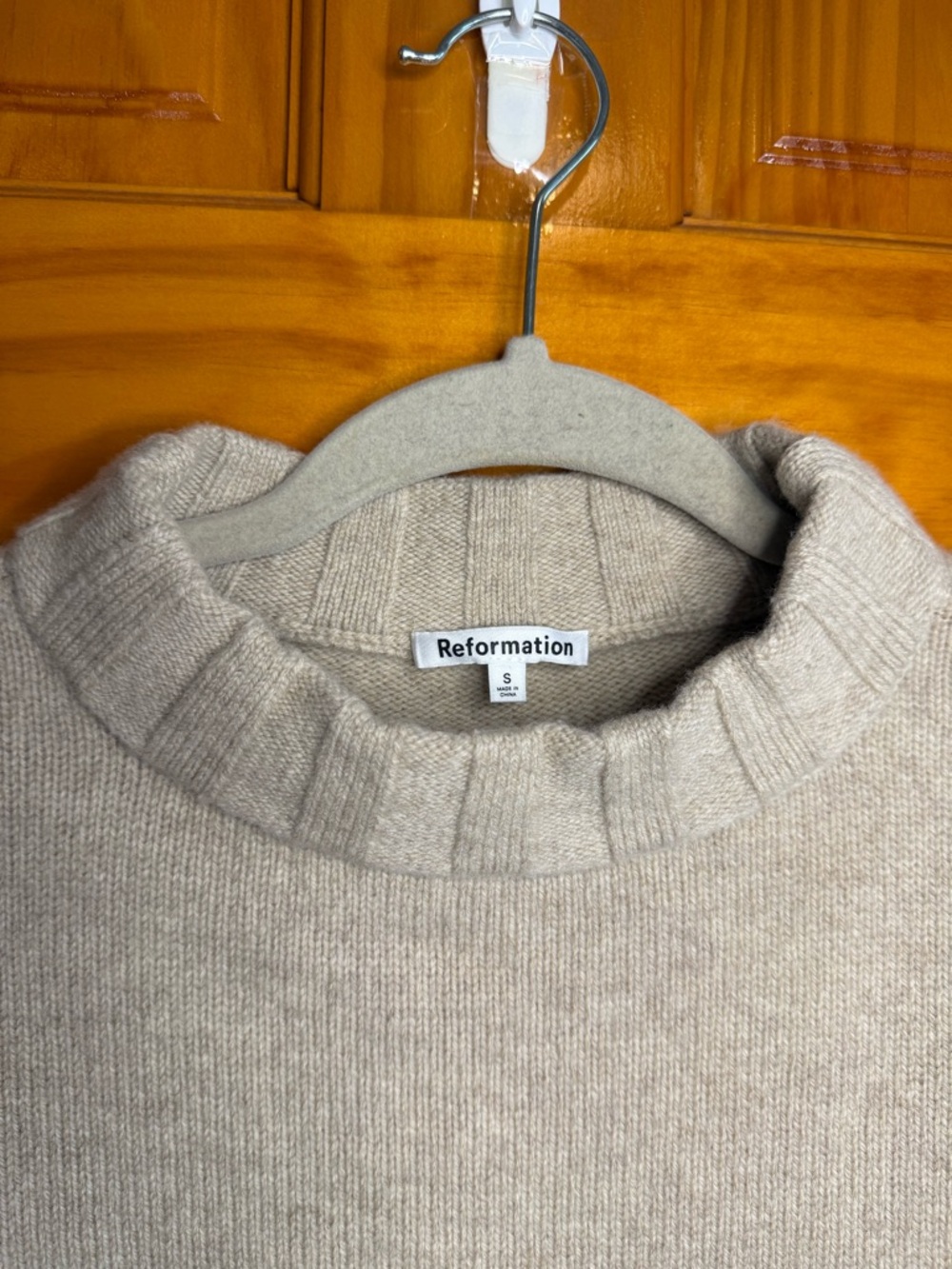 Reformation Mer Regenerative Wool Crewneck Sweater Striped Womens Small - Picture 2 of 11